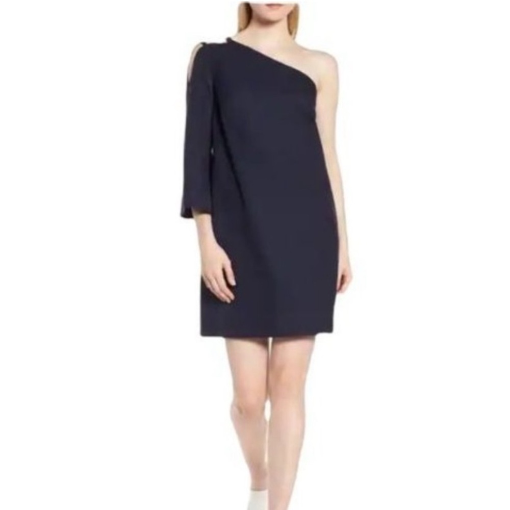Lewit Navy dress Night Blue One Shoulder Formal Dress Size 6